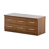 クロシオ デザイン ローチェスト 2段 幅90 洋タンス 衣類収納 リビングチェスト リビングボード ウォールナットカラー 092088