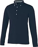 小倉屋 DRY ボタンダウン 長袖ポロシャツ 9030-1 ネービー L