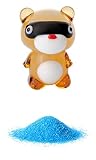花市場直送便 ミニチュアガラス たぬき立ち & カラーサンド ブルー