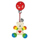 クリップオン ハートの付いたクマ