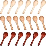 Boao 50個 小さな木製スプーン 長さ3.5インチ ミニネイチャースプーン 木製 ハニー ティースプーン 料理 調味料 スプーン キッチン 調味料 ジャー コーヒー 紅茶 シュガー