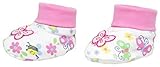 Liwely Girl-Baby Soft Cute Booties, 100% Cotton, White/Pink Butterfly Embroidery by Liwely