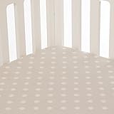 Glenna Jean Contessa Fitted Sheet, Grey/Ecru Dots by Glenna Jean