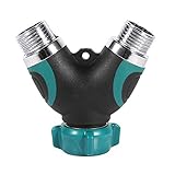 ガーデン ホース スプリッター 2ウェイ Y形 給水管コネクタ アダプタ NPT 3/4" 灌漑用具 芝生灌漑