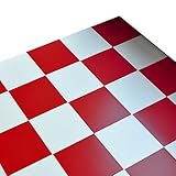 [ハリーオリジナル] リフォームするなら少量パックが便利で使いやすい ハリーDIY カラーフロアタイル 30cm角 [10枚パック] (モロカンレッド×ホワイト)