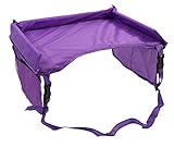 車 用 チャイルド シート テーブル 防水 トレイ 折りたたみ サイド ポケット 付 軽量 シンプル (パープル)