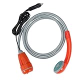 ポータブルキャンプシャワー、YKS Automobileシャワー車洗濯キットW /水ポンプ、シャワーヘッド、on / offスイッチ、ハンギングフック& # xff0 C ; 6ftホース& # xf