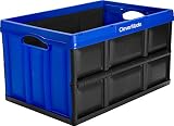 CleverMade CleverCrates 62 Liter Collapsible Storage Bin/Container: Solid Wall Utility Basket/Tote, 