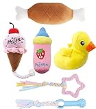 PetGround 犬のおもちゃ 6個セット 犬 おもちゃ 音の出るおもちゃ 噛む 犬おもちゃ 歯磨き 小型犬 猫 ぬいぐるみ