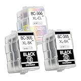 BC-365XL 2個+BC-366XL 1個セット 互換 詰め替えインク インクカートリッジ 365 366 大容量 取扱説明書付き 詰め替え道具付き PIXUS TS3530インク【アイエヌシー】, 2BK1CL, INC-INKBC365