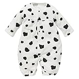 西松屋 EFD パイル長袖コンビドレス（ダルメシアン）【新生児50-60cm】 新生児