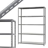 力量-3-21 幅150×奥行45×高さ210cm 5段 グレー 150㎏/段