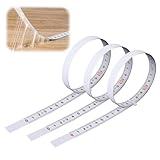 MINGTIANGH メジャー テープ 1m 3個入り メタル 金属製 シール メジャー テープ 自己粘着性 巻尺 目盛が見やすい 定規 正目盛 逆目盛 分け目盛 身長計 測定工具 テーブルソー用