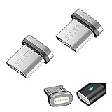 ２個セット micro-usb 親端子(ケーブルなし) USB-PD/QC両用線専用(コードは中央４ピン、端子はハリ式８ピン) マイクロ-usb-a マグネット ケーブル チップ コネクター ソケット 端子 急速 充電 2a usb-a 防塵 データ伝送 Android タイプ-A (両用線micro-usb端子×2枚)
