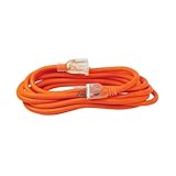 ALEKO ECOI143G15FT ETL Heavy Duty Indoor/Outdoor 15' Extension Cord SJTW Lighted Plug 14/3 Gauge, Or