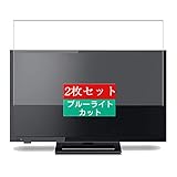 2枚 Sukix ブルーライトカット フィルム 、 東芝 TOSHIBA REGZA 19S22 19インチ テレビ 向けの 液晶保護フィルム ブルーライトカットフィルム シート シール 保護フィルム（非 ガラスフィルム 強化ガラス ガラス ） 修繕版