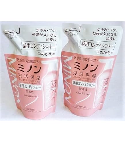 Amazon | ＜お得な2個パック＞ミノン 薬用ヘアシャンプー 詰替え用