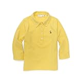 【アウトレット品】 ポロラルフローレン マルチポニー ピマコットン 長袖ポロシャツ イエロー (男の子12～24か月用) 18M [並行輸入品]