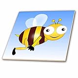 3dローズFlorene ChildrensアートV – イメージの漫画Bumblebee Flying – タイル 6-Inch-Ceramic ct_236198_2