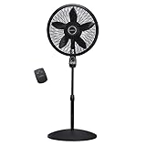 Lasko 1843 18 Black Pedestal Oscillating Programmable Remote Control Fan by Lasko [並行輸入品]