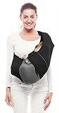 Wallaboo Baby sling Connection, Easy Adjustable and Ergonomic, Newborn and Up,?100% Cotton, Black / 