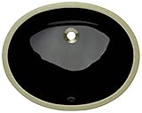 MR Direct UPS-BL Black Undermount Porcelain Lavatory Sink [並行輸入品]