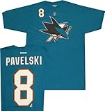 San Jose Sharksジョー・Pavelski Teal BlueリーボックNet Print Tシャツ S