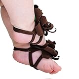 Ama ( TM ) 0 – 12 MベビーToddler幼児Girls Barefoot Sockサンダル花裸足Toe Blooms靴 カラー: ブラウン