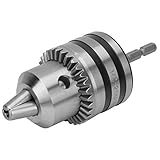 3.0-16MM 1 2-20UNFドリルチャック（チャックキーおよび1 4六角アダプター付き） 電動ドリルチャックキー付き ドリルビット チャックアダプター変換ツール 大型ドリルチャック