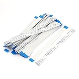 uxcell フレキシブルフラットケーブル150mmX13mm 0.5mmピッチ 24ピン FFC FPC 配線 80C60V 100個