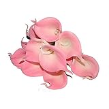 Hommy オランダカイウ 造花　ピンク アーティフィシャルフラワー カラーリリー 飾り 室内インテリア 花束　10本セット