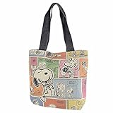 スヌーピー[トートバッグ]麻風トート 横/Rendez Vous ランデヴー 70THフライング ピーナッツ