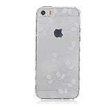 UNEXTATI iPhone SE 用 ケース 耐衝撃 高品質 TPU ハード カバー 超薄型ケース 全面保護 脱着簡単 クリア 透明 Apple iPhoneSEカバー Cover (ホワイト, 