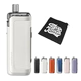 【3200mA】Innokin COOLFIRE P60 ｜イノキン クールファイア P60｜VAPE ベイプ 電子タバコ 本体 スターターキット 最大60W出力｜FlavorKitchenミニポーチ付属｜DL＆MTL両対応 大容量バッテリー POD型 禁煙サポート (Pearl White)