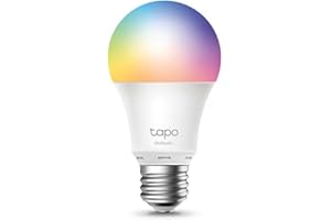 Tapo TP-Link Wi-Fi Light Bulb, Multicolour, E27, 60W Equivalent, Preset, Schedule & Timer, Sunrise and Sunset Modes, Voice & APP Control, Away Mode, No Hub Required (Tapo L530E)