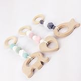 【木育】噛むことが好きな ペンダント 動物型 三個セット