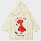 Mademoiselle papillon フラワーダック プルオーバー パーカー【オフクリームsize:90】