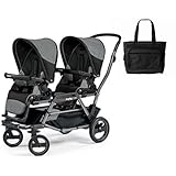 Peg Perego - Duette Piroet Double Stroller Atmosphere with Diaper Bag by Peg Perego