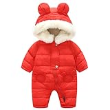 [スゴフィ]SGFY　ロンパース クマ耳 耳付き カバーオールロンパース 前開き 長袖 フード付き チョッキ 子供服 男の子 女の子 ボーイズ ガールズ かわいい 秋冬 ベビー服 キッズ服 (90, 