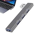 Wezalget USB 3.0 ハブ、USB ハブ 3.0 - USB 4 ポート エクステンダー,デスクトップ、ラップトップ、フラッシュドライブ、プリンター、PC、キーボード用ポータブル USB アダプター マルチポート エキスパンダー