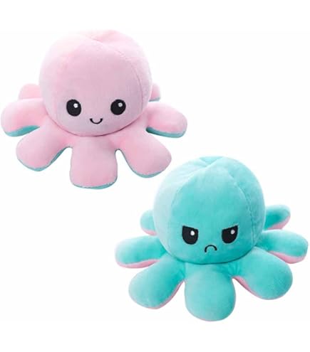 Amazon.co.jp: ぬいぐるみ タコ 両面 リバーシブル 20cm 裏返した 人形