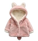 [スゴフィ]SGFY　 長袖 幼児 子供服 フード 男の子 女の子 赤ちゃん服 ボーイズ ガールズ かわいい 秋 冬 ベビー服 キッズ服 ウサギの耳 くま (90cm, ピンク)
