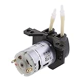 Dovewill 1個　　水族館適用　　蠕動型　ミニチュア　ポンプ　　ポンプヘッド＆コネクタ　　Arduino実験室用　　　全4種類 - 黒　12V