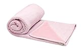 Snoozebaby Double Layer Crib Blanket (Powder Pink) by Snooze Baby