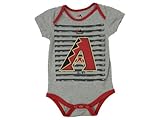 マジェスティックArizona Diamondbacks幼児サイズ6 – 9か月Onesie /ボディスーツ – グレークリーパー
