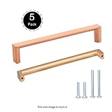 aogedeng 13392-サテンゴールドContamporaryキャビネットハードウェアステンレスIron Westernスタイルキッチン引き出しベッドルームhandle- 128 mm / 5.