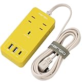 Fargo 電源タップ SATI COLOR CORD USB PD30W TYPE-C TYPE-A AC4個口 1.8m 全9色 (イエロー)