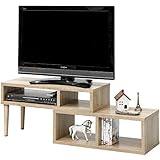 LITENStaD 天然木脚付き 伸長式テレビ台 幅75～133㎝ オーク LSD-06-0009-ok