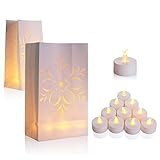30 Flamelessちらつきティーライト – イエローLED Tealight Candles with 30発光体ボーナスバッグ
