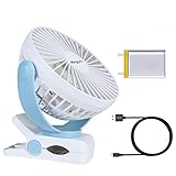 【令和2年 最新版】AngLink USB扇風機 卓上扇風機 クリップ 充電式 5000mAh 15時間連続使用 超静音 三段階風量 360